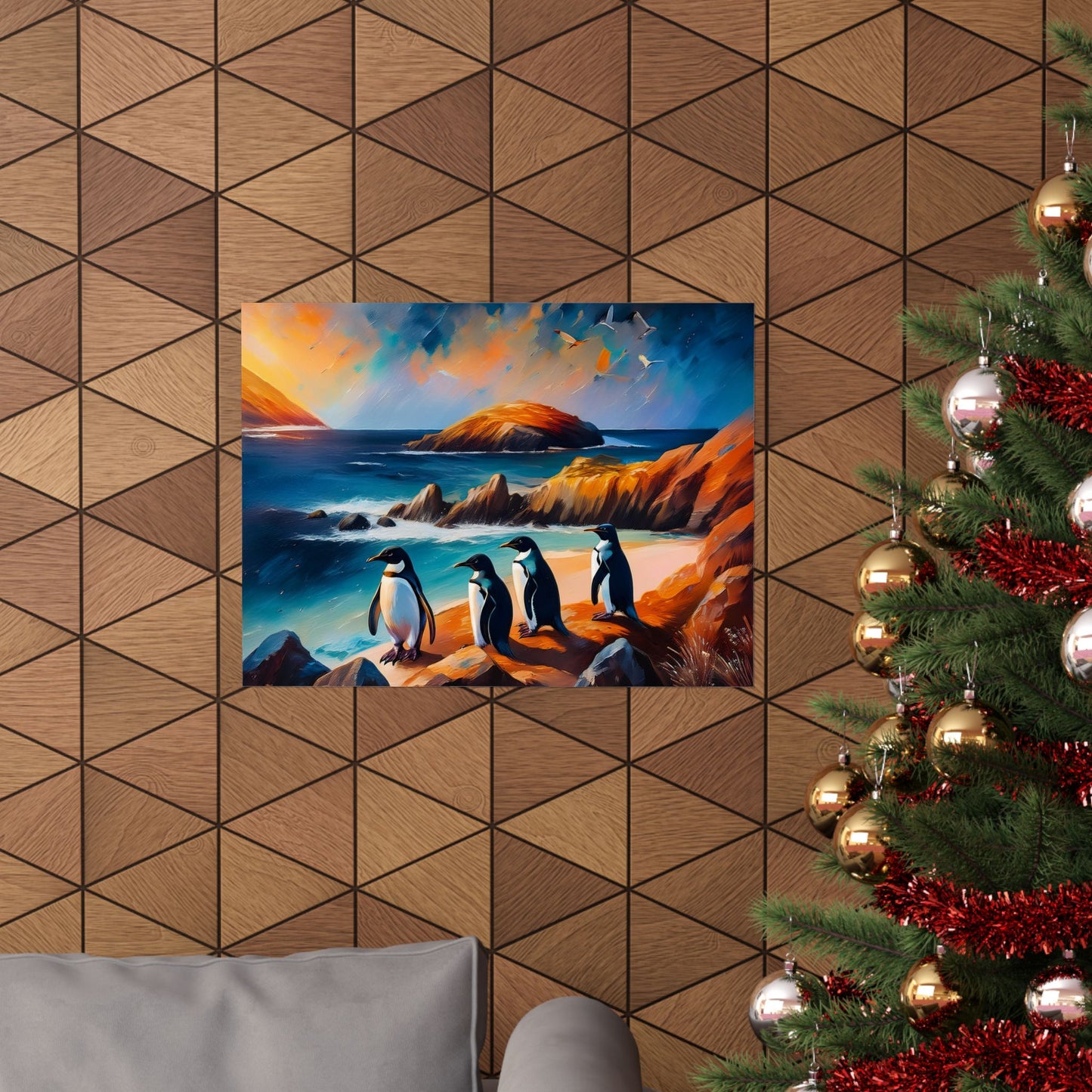 Phillip Island Little Penguins Australia Wall Art | Vibrant Wall Print | Unique Painting Print | Style 2 | Wall Art | Wall Print