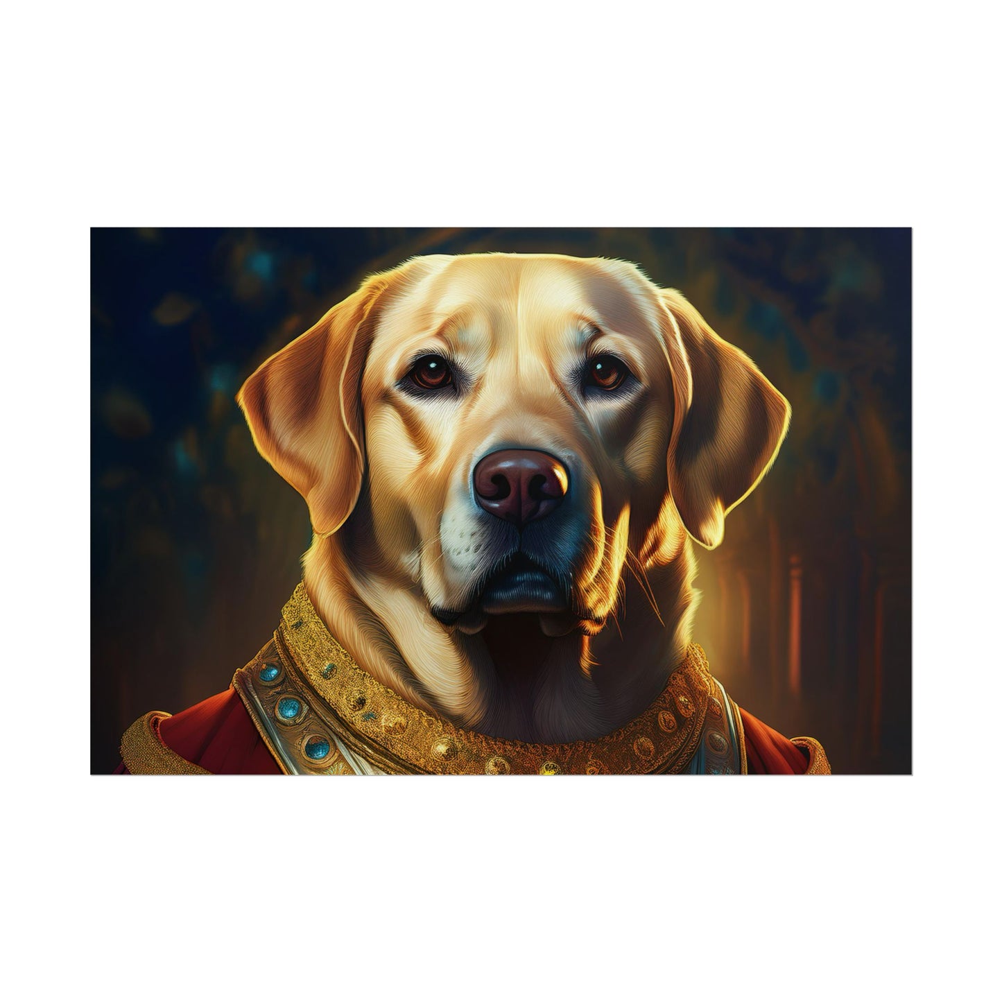 Labrador Retriever Renaissance Pet Portrait Art Print, Wall Decor Gift, Animal Lover Home Decor, Dog Wall Art