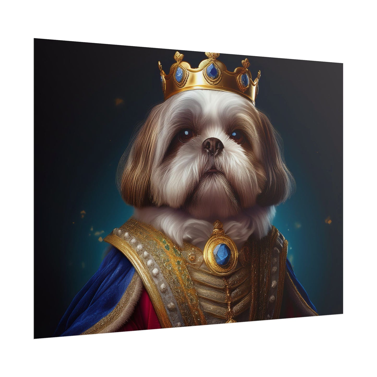 Shih Tzu Renaissance Pet Portrait Print | Dog Lover Wall Art | Dog Memorial Gift | Wall Art | Wall Print