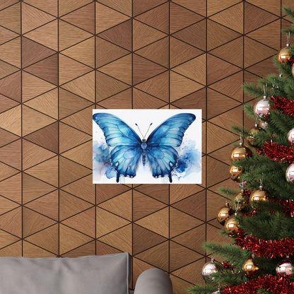 Blue Butterfly Alcohol Ink Wall Art | Unique Nursery Wall Print | Butterfly wall art | Wall Art | Wall Print