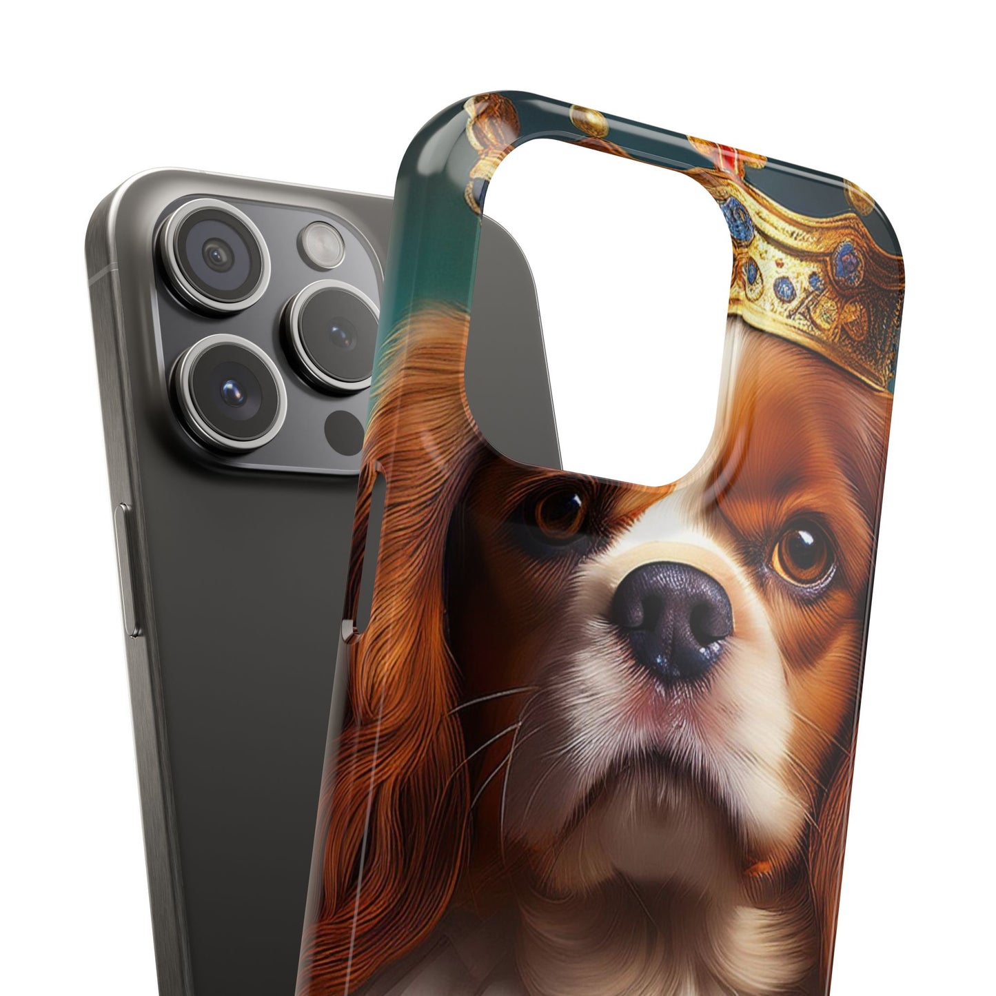 Cavalier King Charles Renaissance Dog Portrait Slim Phone Case