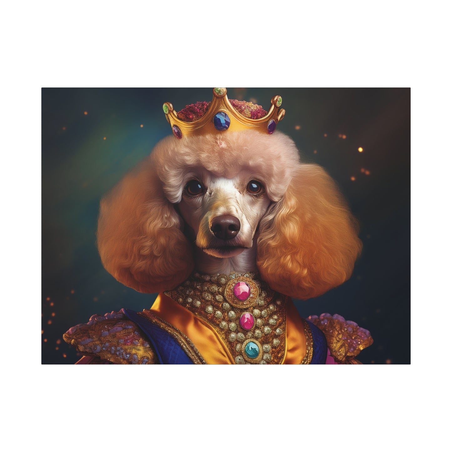 Poodle Pet Dog Renaissance Portrait on Canvas | Wall art | wall print