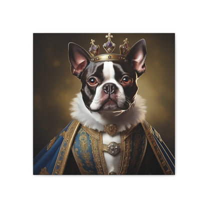 Boston Terrier Renaissance Pet Portrait on Canvas, wall print, wall art, dog portrait, dog art