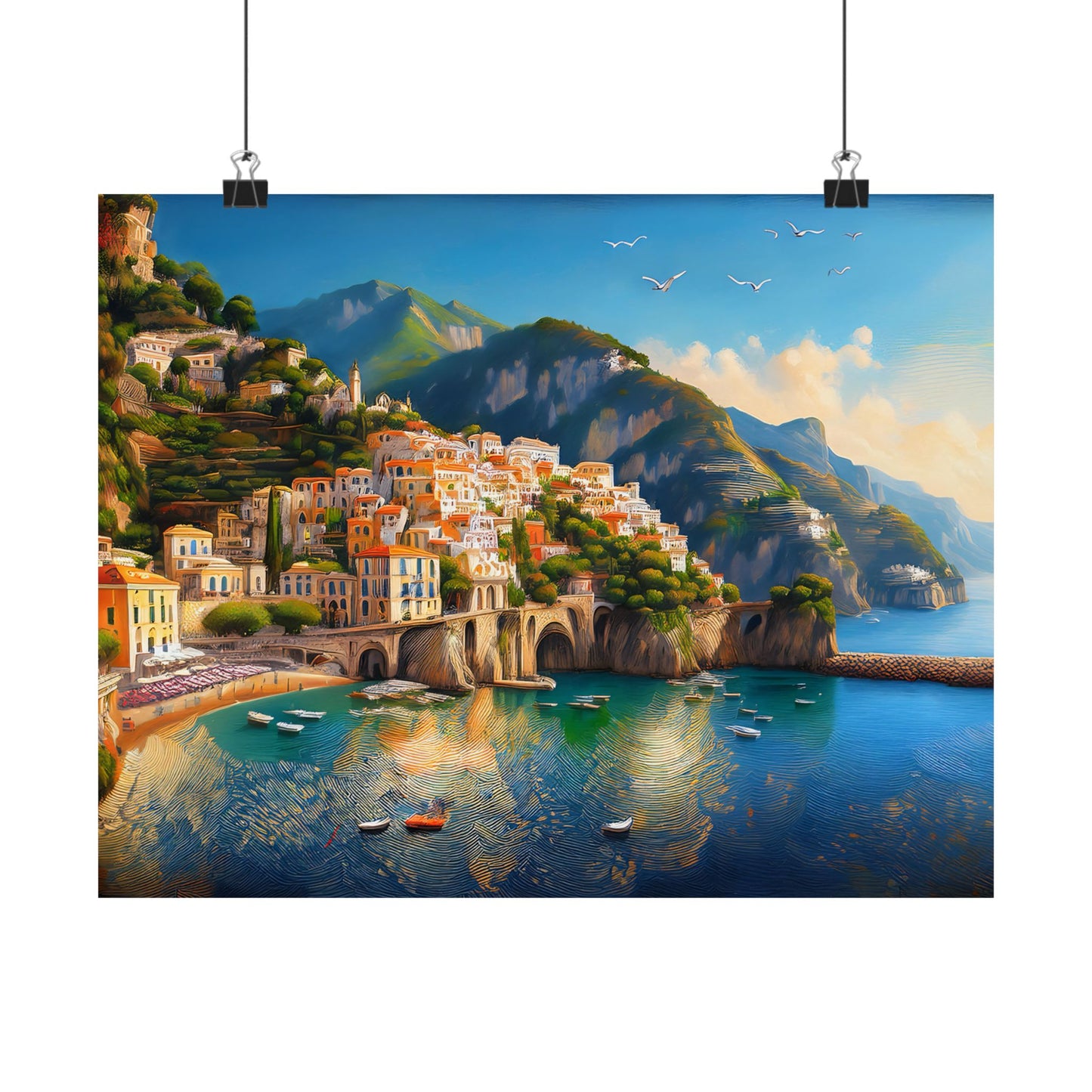 Amalfi Coast Italy Coastal Print | Style 1 | Wall Art | Wall Print