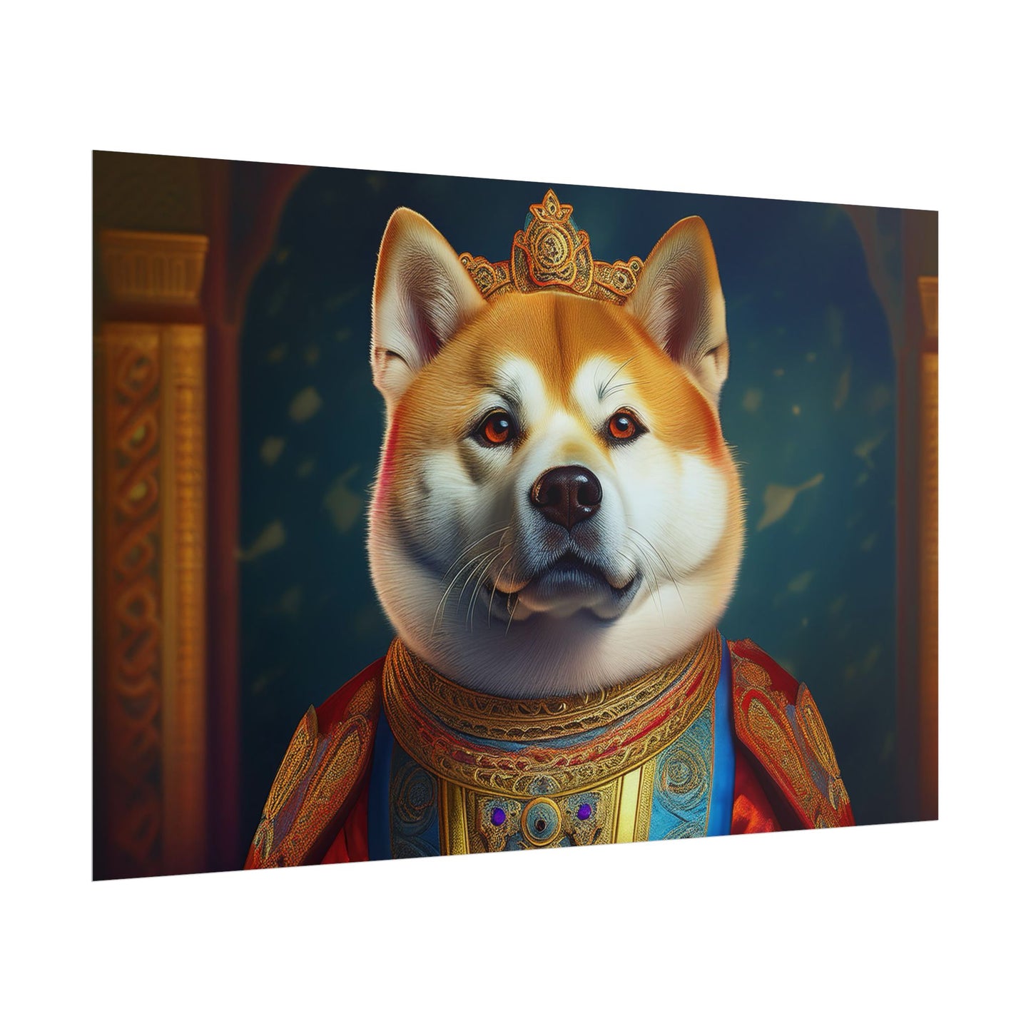 Shiba Dog Renaissance Portrait Print,  Art Print, Wall Decor Gift, Animal Lover Home Decor, wall prints, wall art