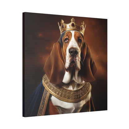 Basset Hound Renaissance Pet Portrait on Canvas | Wall art | wall print | Dog Art