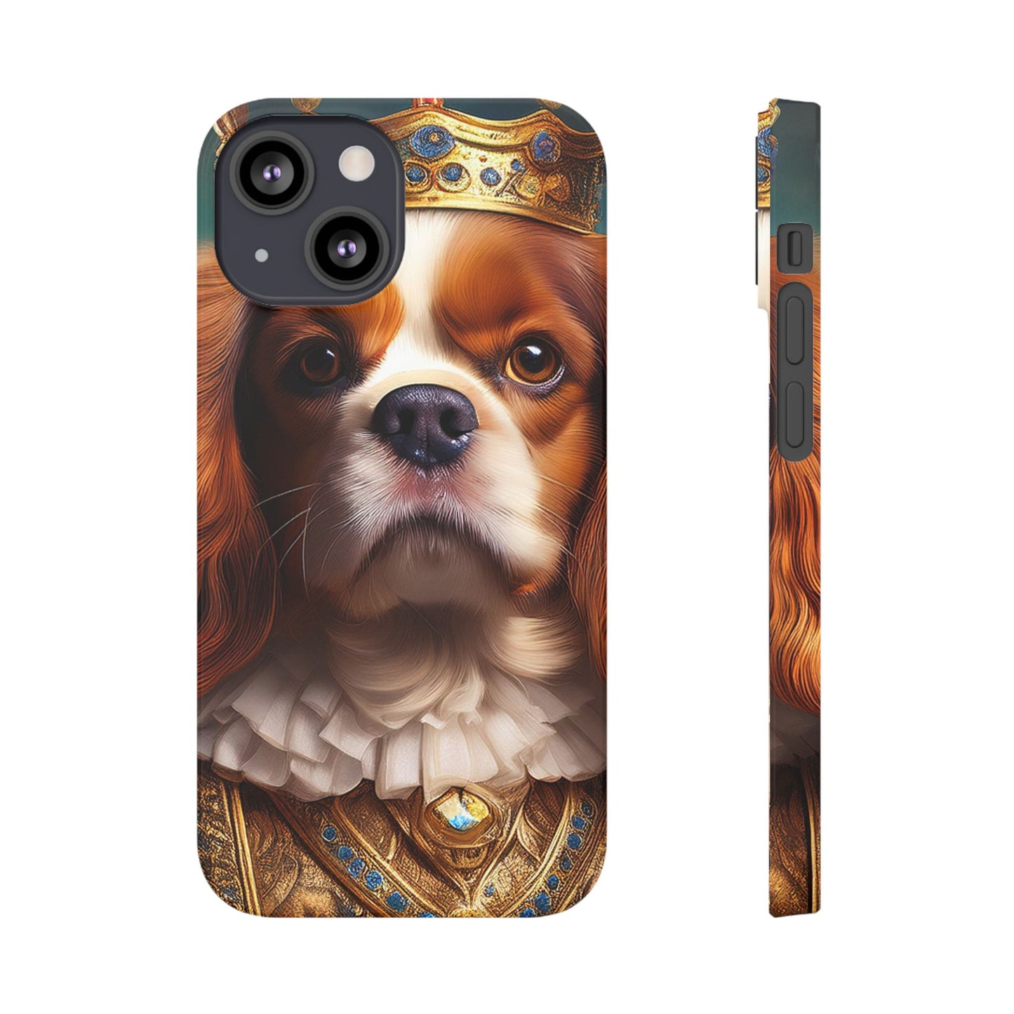 Cavalier King Charles Renaissance Dog Portrait Slim Phone Case