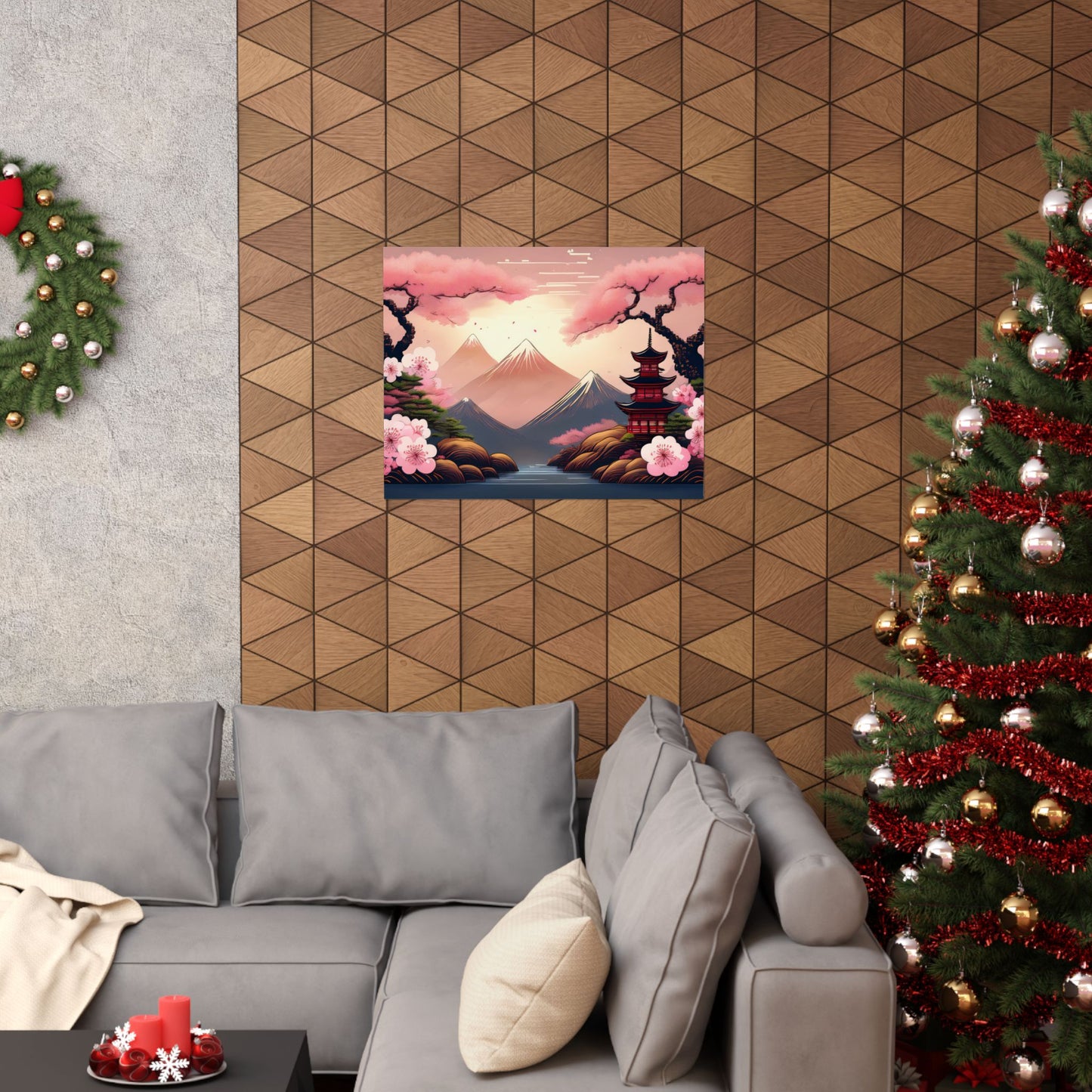 Japanese Cherry Blossom Wall Art Print | Wall Art | Wall Print | Japanese Wall Art