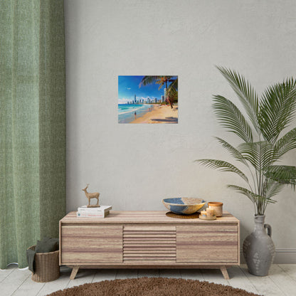 Surfers Paradise Beach Australia Coastal Print | Style 1 | Wall Art | Wall Print