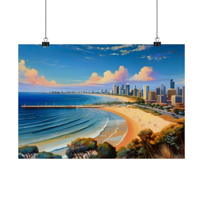 St Kilda Beach Australia Coastal Print | Style 1 | Wall Art | Wall Print