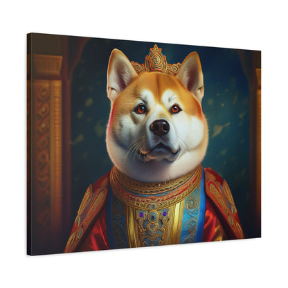 Shiba Renaissance Pet Portrait on Canvas, wall art, wall print, dog portrait, dog art