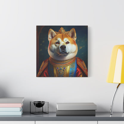 Shiba Renaissance Pet Portrait on Canvas, wall art, wall print, dog portrait, dog art