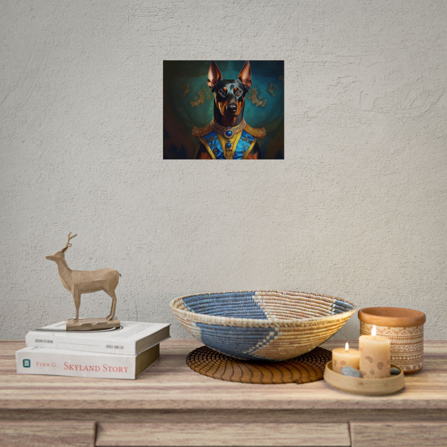 Doberman Pinscher Renaissance  Dog Pet Portrait Print | Wall Art | Wall Print | Dog Art