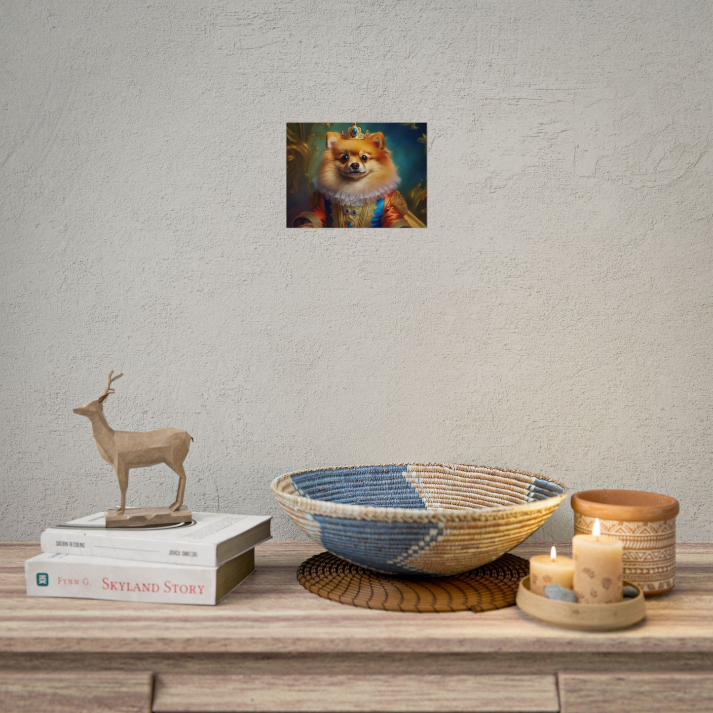 Pomeranian Renaissance Dog Portrait Art Print, Wall Decor Gift, Animal Lover Home Decor, Dog Wall Art
