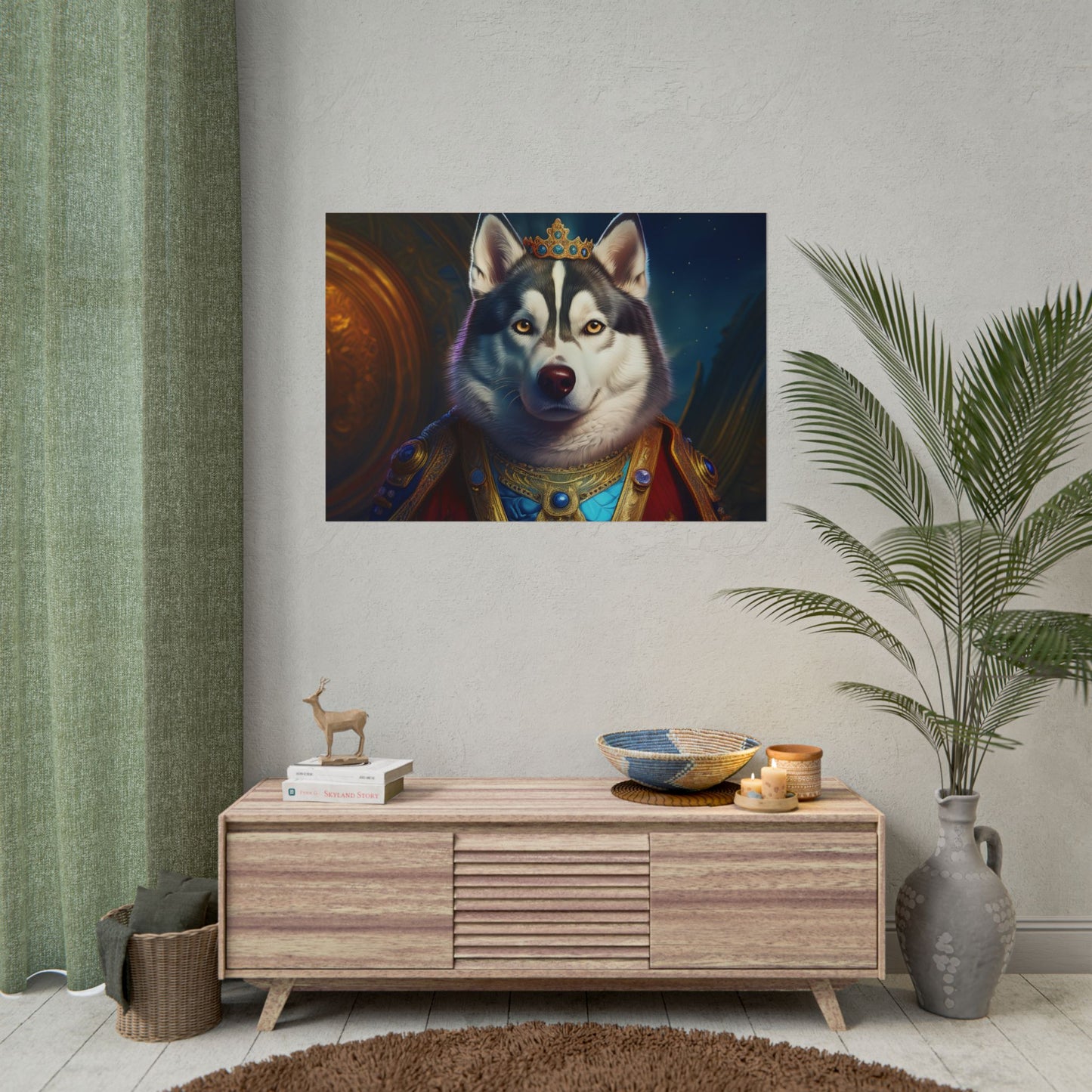Siberian Husky Renaissance Pet Portrait Print, Siberian Husky Art Print, Wall Decor, Art Gift, dog wall art, wall art, wall print