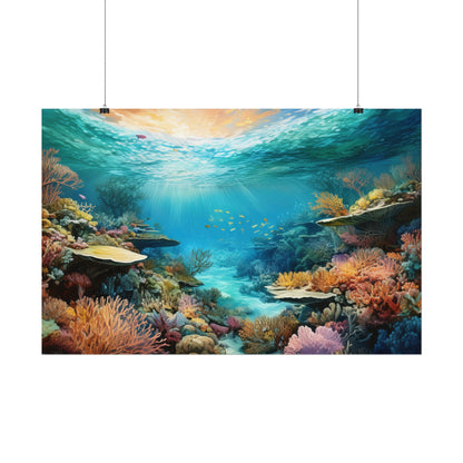 Great Barrier Reef  Australia Coastal Print | Style 2 | Wall Art | Wall Print