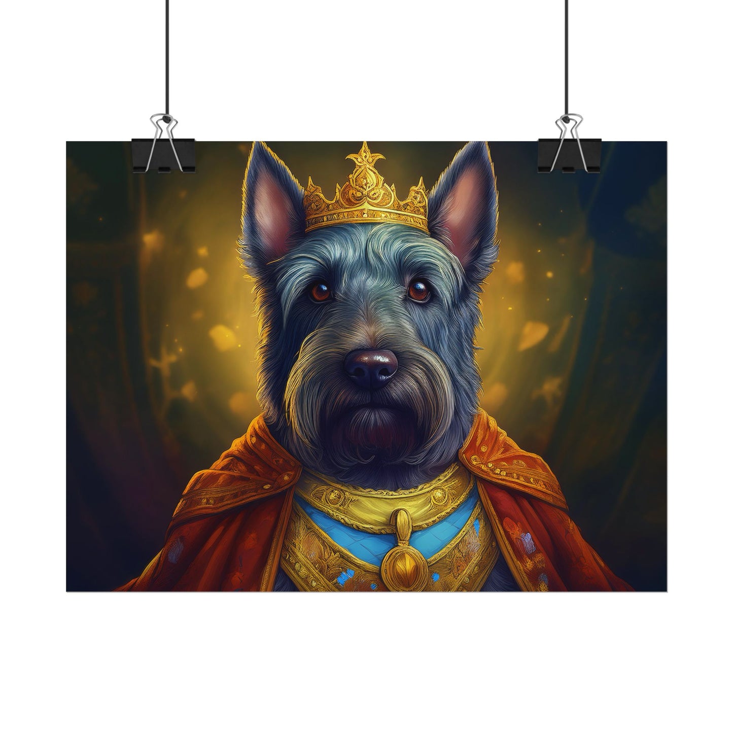 Scottish Terrier Renaissance Pet Portrait Print, Dog Lover Wall Art, Animal Artwork, wall prints, wall art, Dog Memorial Gift