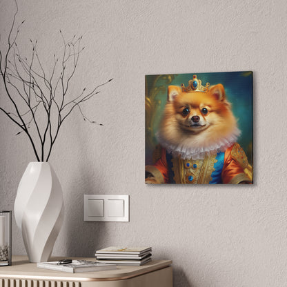 Pomeranian Renaissance Pet Portrait Canvas Print