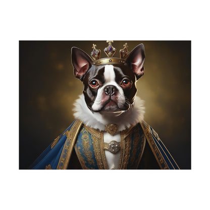 Boston Terrier Renaissance Dog Portrait Art Print, Wall Decor Gift, Animal Lover Home Decor, Dog Wall Art