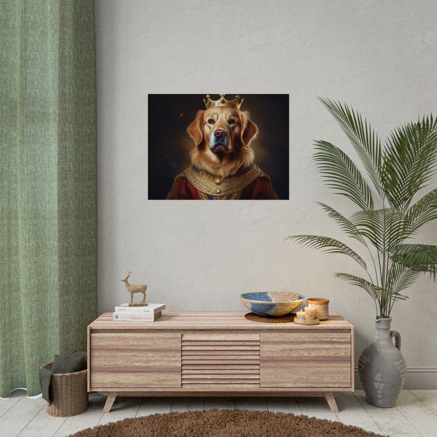 Golden Retriever Renaissance Dog Portrait  Art Print, Wall Decor Gift, Animal Lover Home Decor, Dog Wall Art