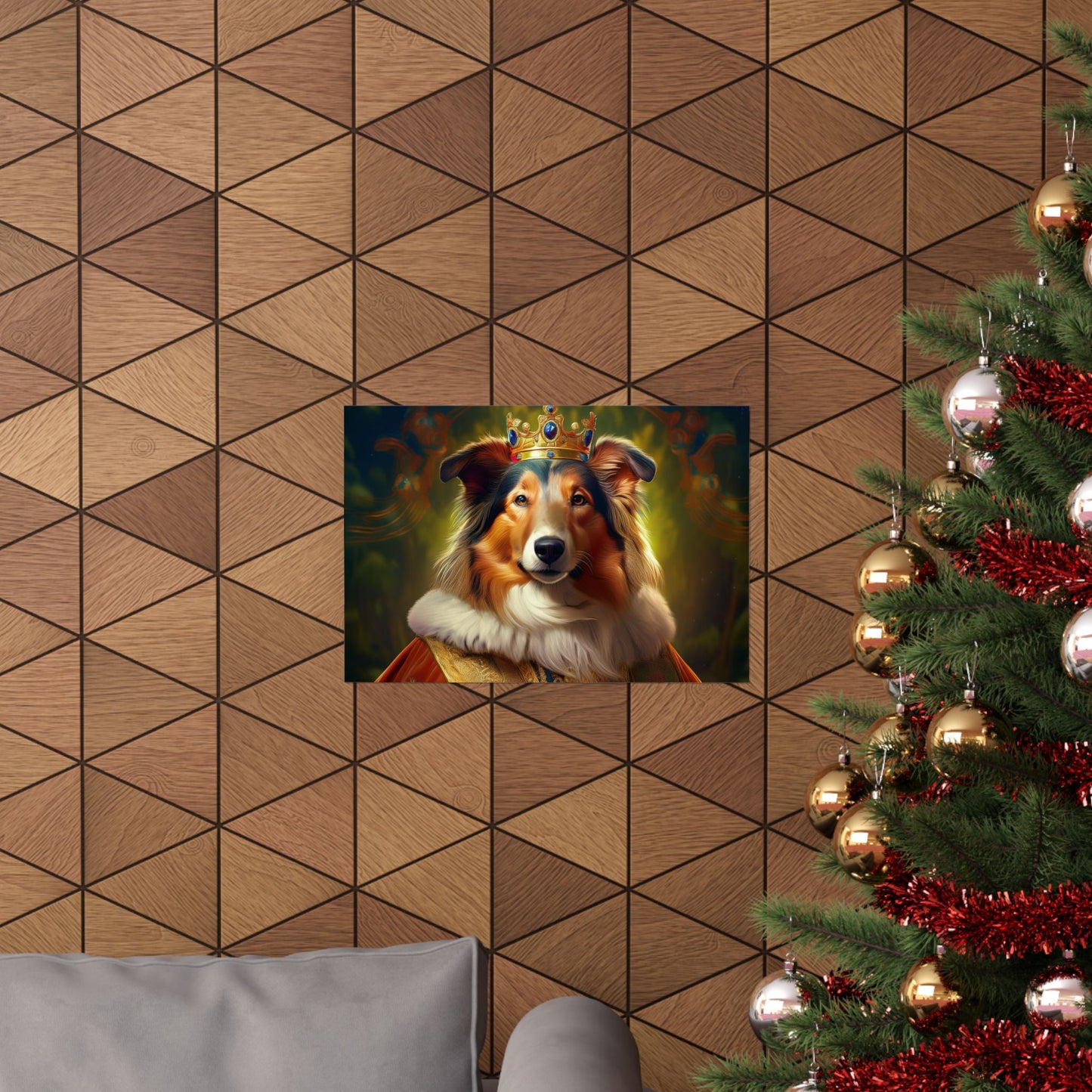 Collie Dog Renaissance Pet Portrait Print | Wall Art | Wall Print | Dog Art