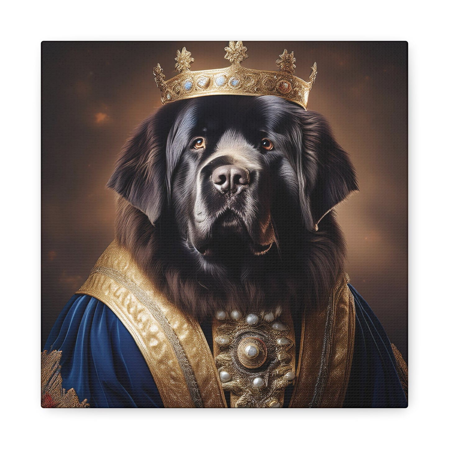 Newfoundland Renaissance Pet Portrait on Canvas | wall art | wall print