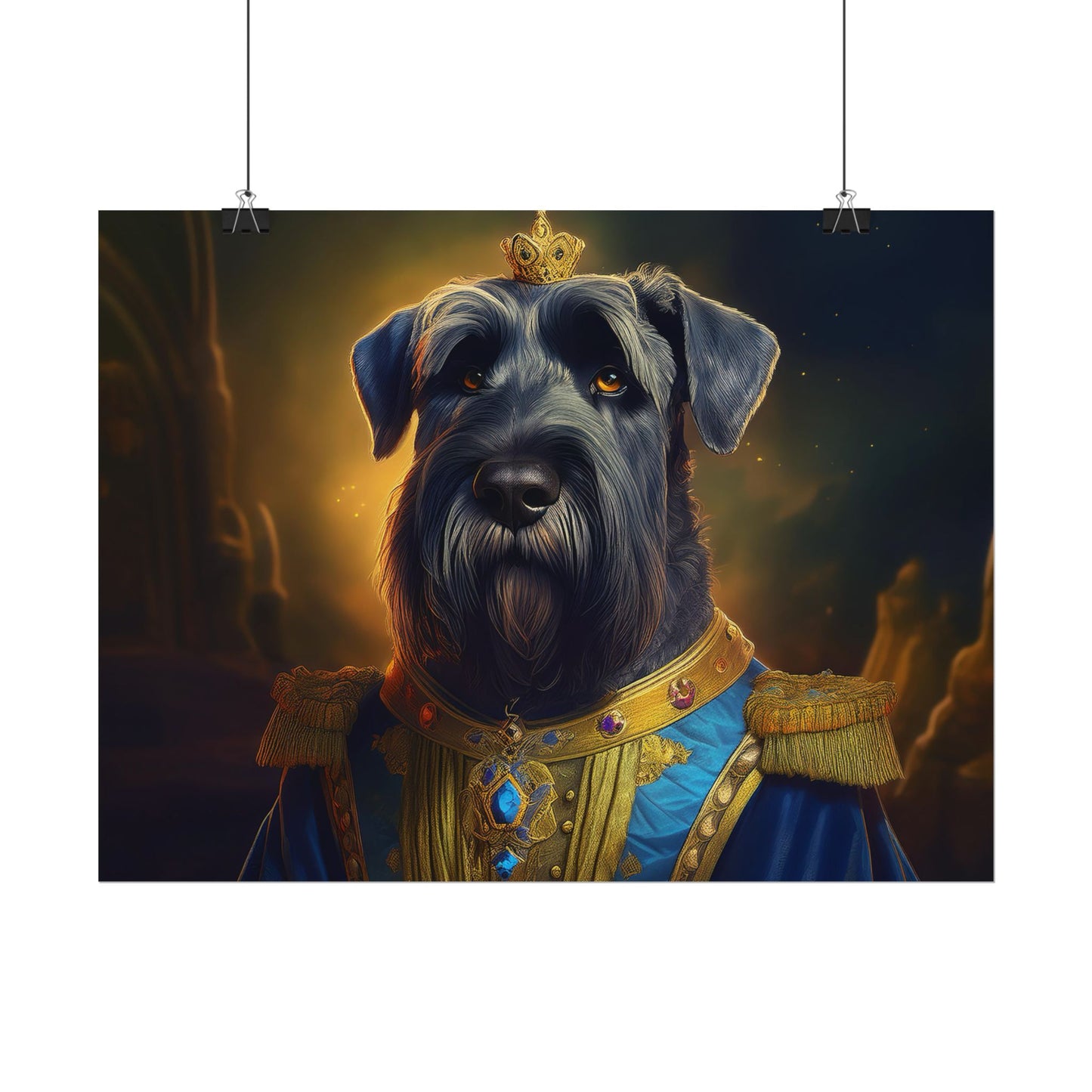 Giant Schnauzer Pet Renaissance Portrait Print, Dog Lover Wall Print | Wall Art | Wall Print