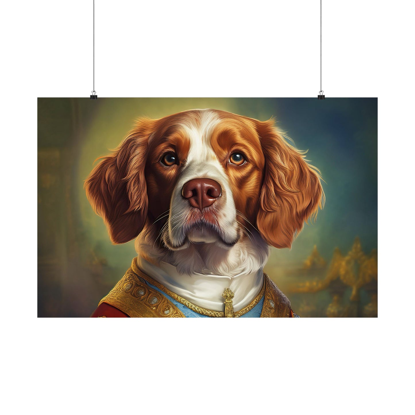 Brittany Dog Renaissance Pet Portrait Print, Brittany Art Print, Wall Decor Gift, Animal Lover, Dog Wall Art, wall print, wall art