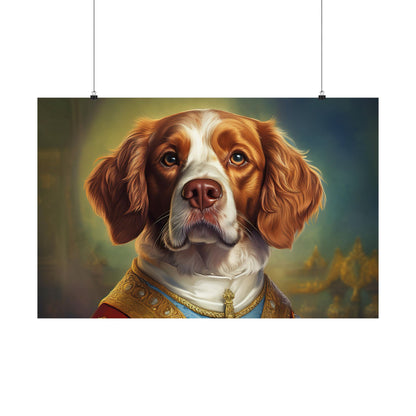 Brittany Dog Renaissance Pet Portrait Print, Brittany Art Print, Wall Decor Gift, Animal Lover, Dog Wall Art, wall print, wall art