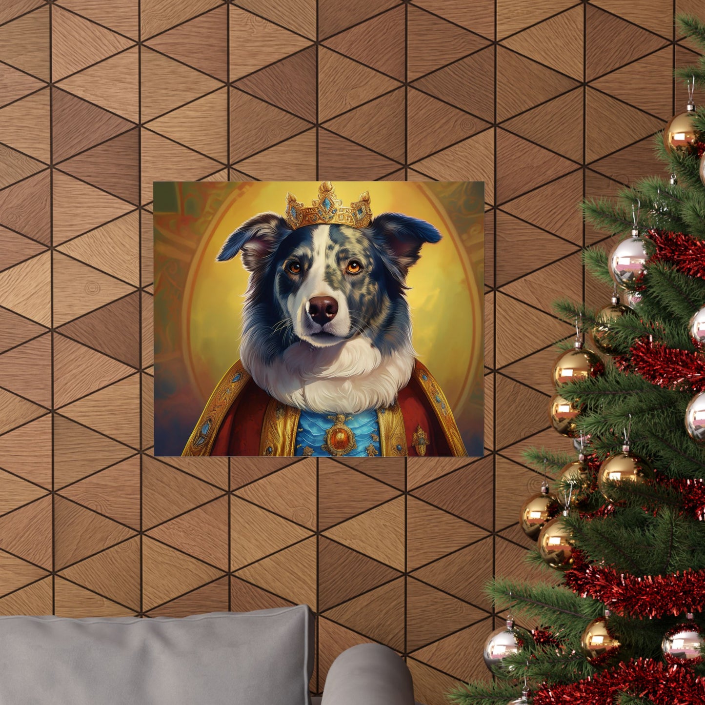 Border Collie Dog Renaissance Pet Portrait Print, Animal Lover gift, wall art, wall print, dog art