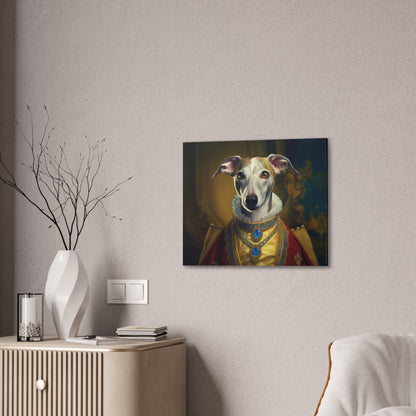 Whippet Pet Portrait Renaissance Print - Canvas, wall art, wall print, dog portrait, dog art