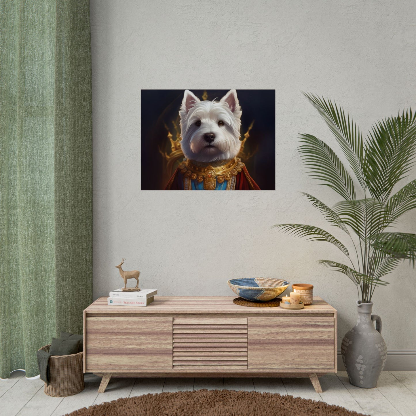 West Highland White Terrier Dog Renaissance Pet Portrait Print, West Highland White Terrier Art Print, Dog Wall Art, Wall Print, Wall Art