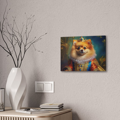 Pomeranian Renaissance Pet Portrait Canvas Print