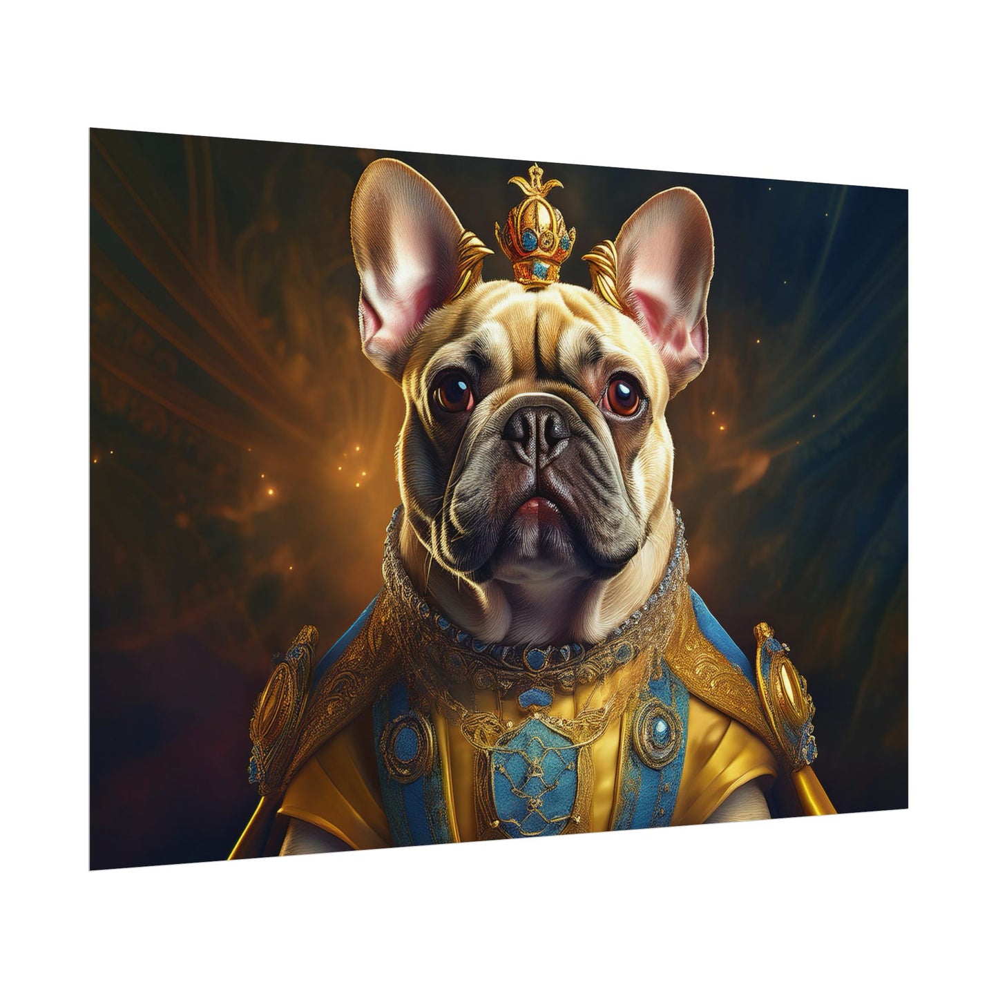 French Bulldog Renaissance Portrait Art Print, Wall Decor Gift, Animal Lover Home Decor, Dog Wall Art