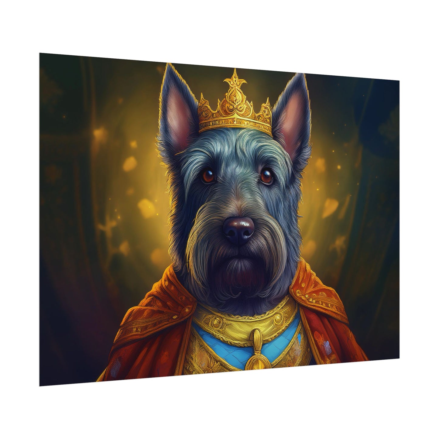 Scottish Terrier Renaissance Pet Portrait Print, Dog Lover Wall Art, Animal Artwork, wall prints, wall art, Dog Memorial Gift