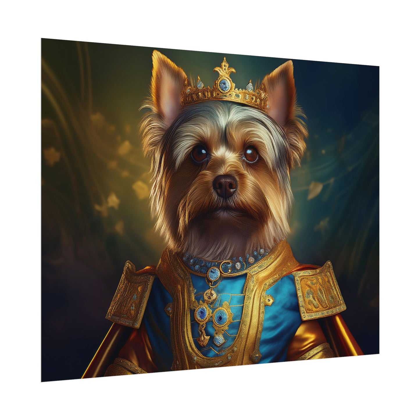 Yorkshire Terrier Dog Renaissance Pet Portrait Print | Wall Art | Wall Print | Dog Art