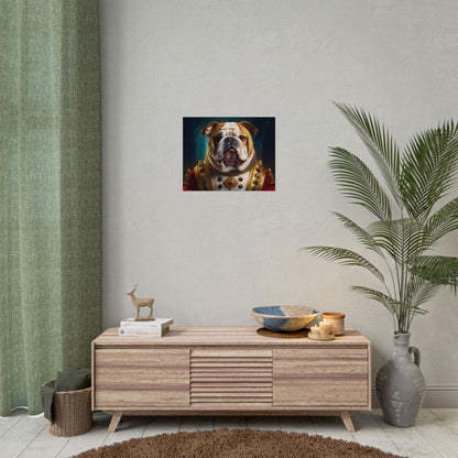 English Bulldog Renaissance  Dog Pet Portrait Print | Wall Art | Wall Print