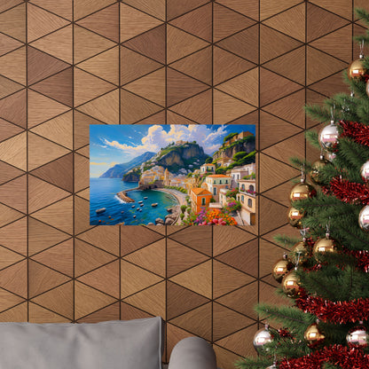 Amalfi Coast Italy Coastal Print | Style 2 | Wall Art | Wall Print