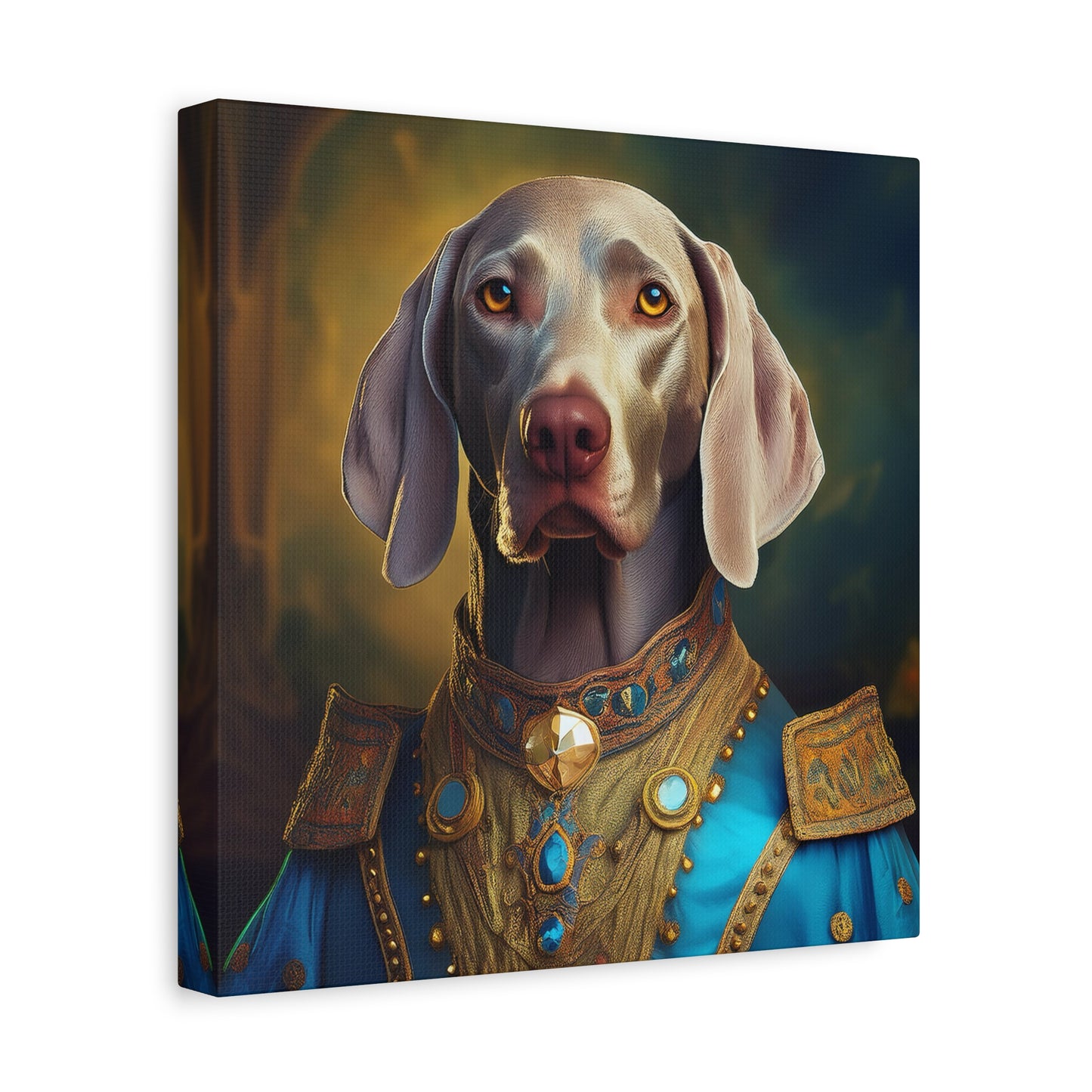 Weimaraner Renaissance Pet Portrait on Canvas -  wall art, wall print, dog portrait, dog art