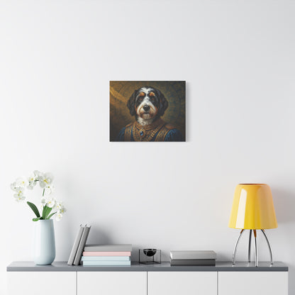 Bernedoodle Renaissance Dog Portrait Canvas Art, Pet Portrait Wall Decor, Animal Lover Gift, Home Decoration, Unique Dog Artwork