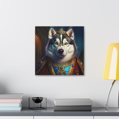 Siberian Husky Renaissance Pet Portrait on Canvas, wall art, wall print, dog portrait, dog art