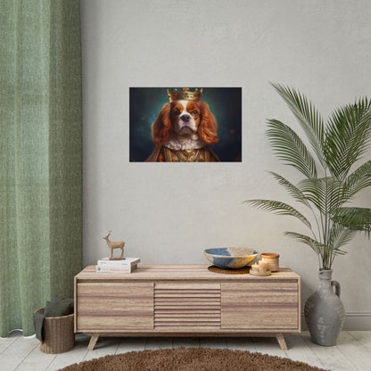 Cavalier King Charles Spaniel Art Pet Portrait Print, Renaissance, Wall Print, Wall Art