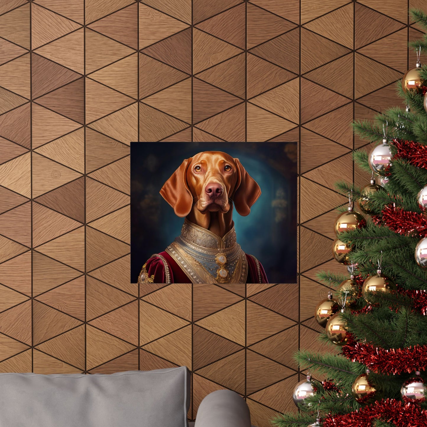 Vizsla Renaissance Pet Portrait Print,  Art Print, Wall Decor,  Animal Print, Dog Wall Art, Wall print, wall art, dog art