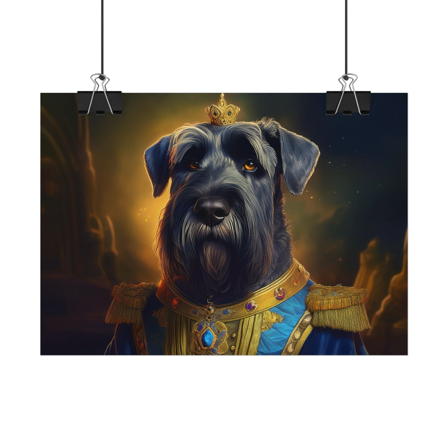 Giant Schnauzer Pet Renaissance Portrait Print, Dog Lover Wall Print | Wall Art | Wall Print