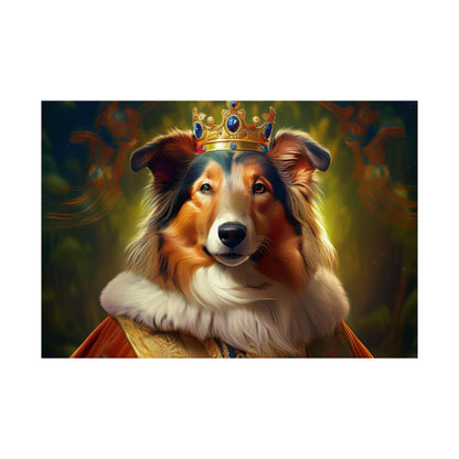 Collie Dog Renaissance Pet Portrait Print | Wall Art | Wall Print | Dog Art