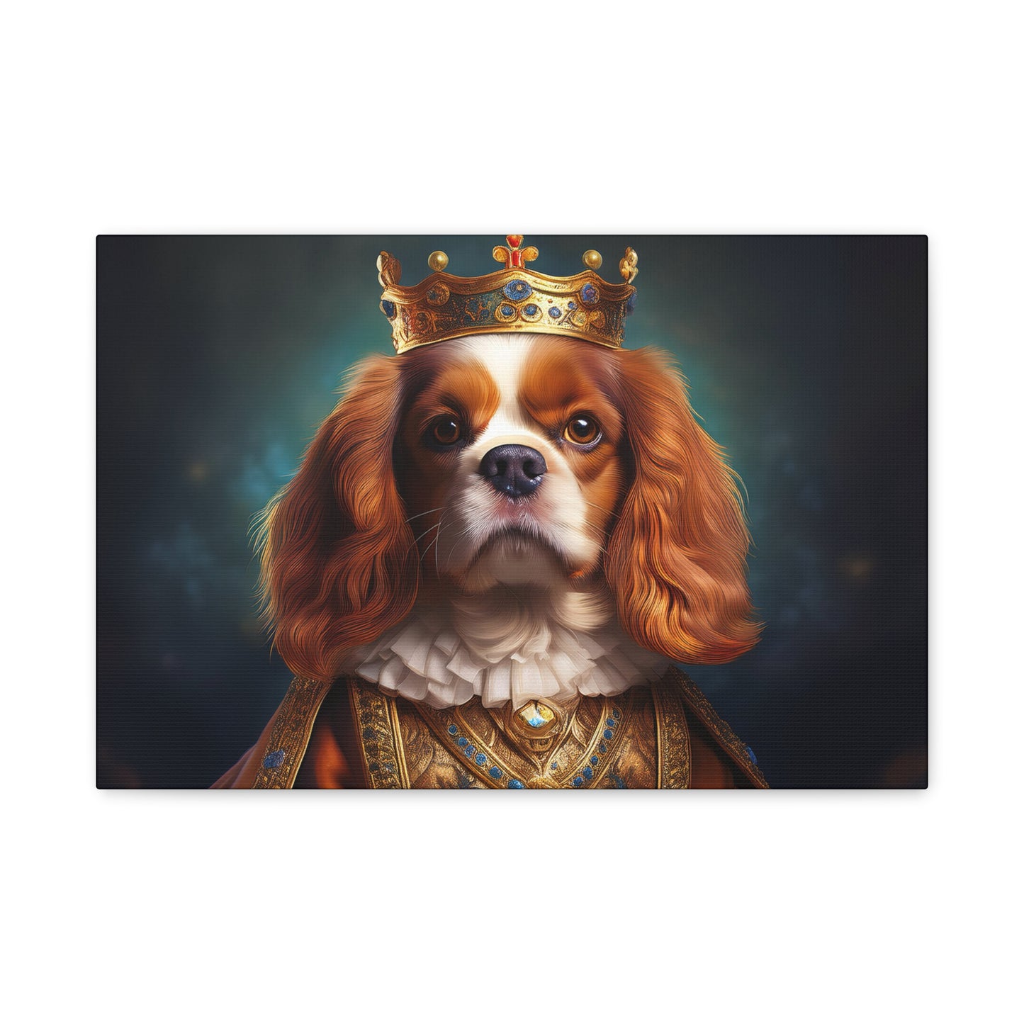 Cavalier King Charles Spaniel Renaissance Pet Portrait on Canvas | Wall art | wall print