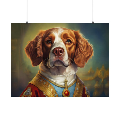 Brittany Dog Renaissance Pet Portrait Print, Brittany Art Print, Wall Decor Gift, Animal Lover, Dog Wall Art, wall print, wall art