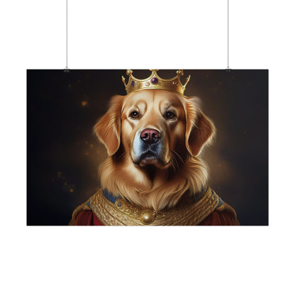 Golden Retriever Renaissance Dog Portrait  Art Print, Wall Decor Gift, Animal Lover Home Decor, Dog Wall Art