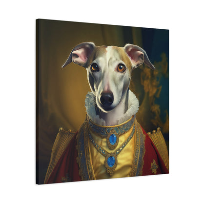 Whippet Renaissance Pet Portrait  Print - Canvas, wall art, wall print, dog portrait, dog art