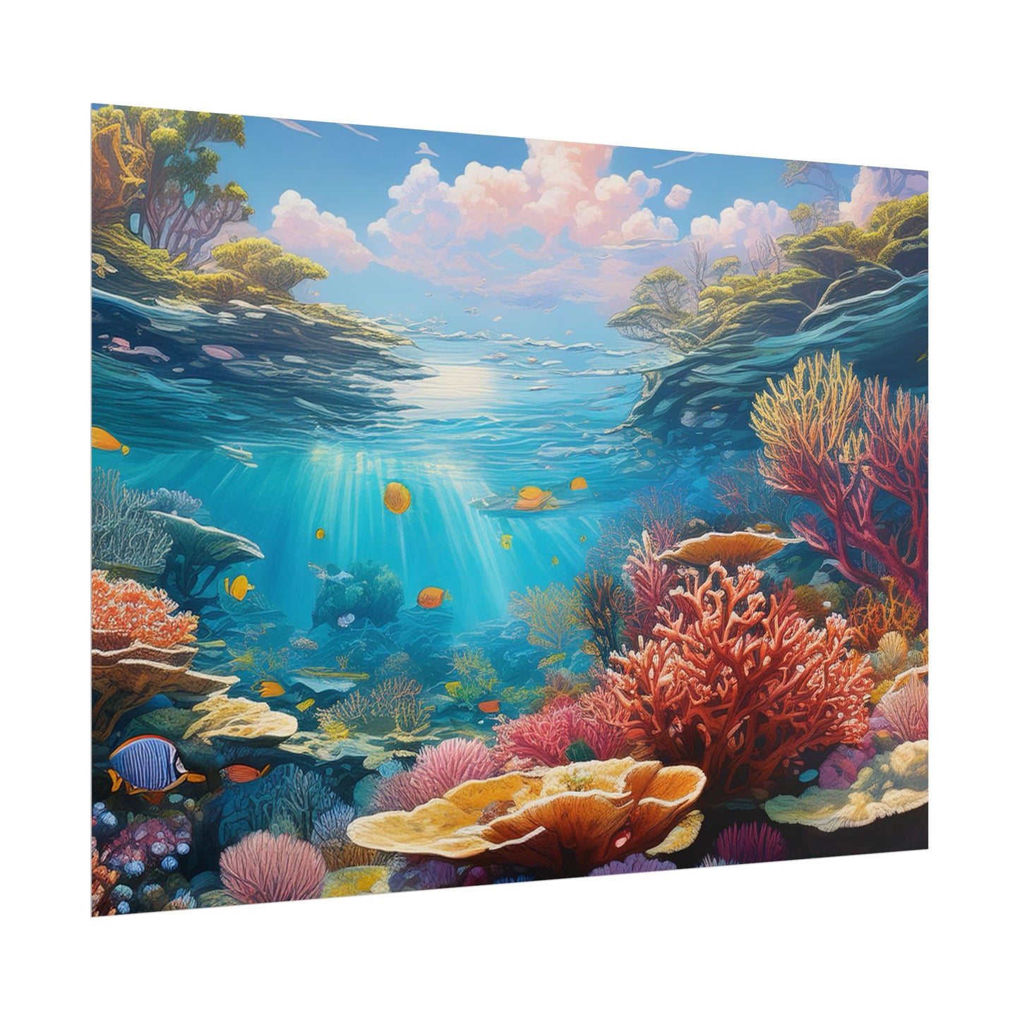 Great Barrier Reef  Australia Coastal Print | Style 3 | Wall Art | Wall Print